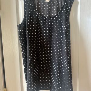 Pretty black and white polka dot sleeveless top